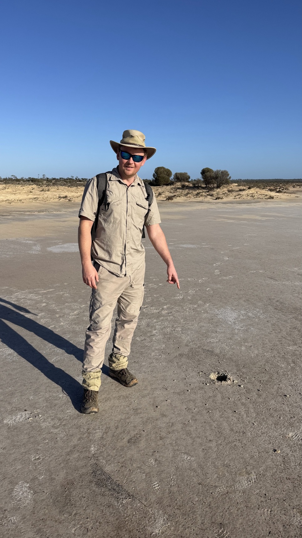Ondrej at the spot Marcus found his meteorite